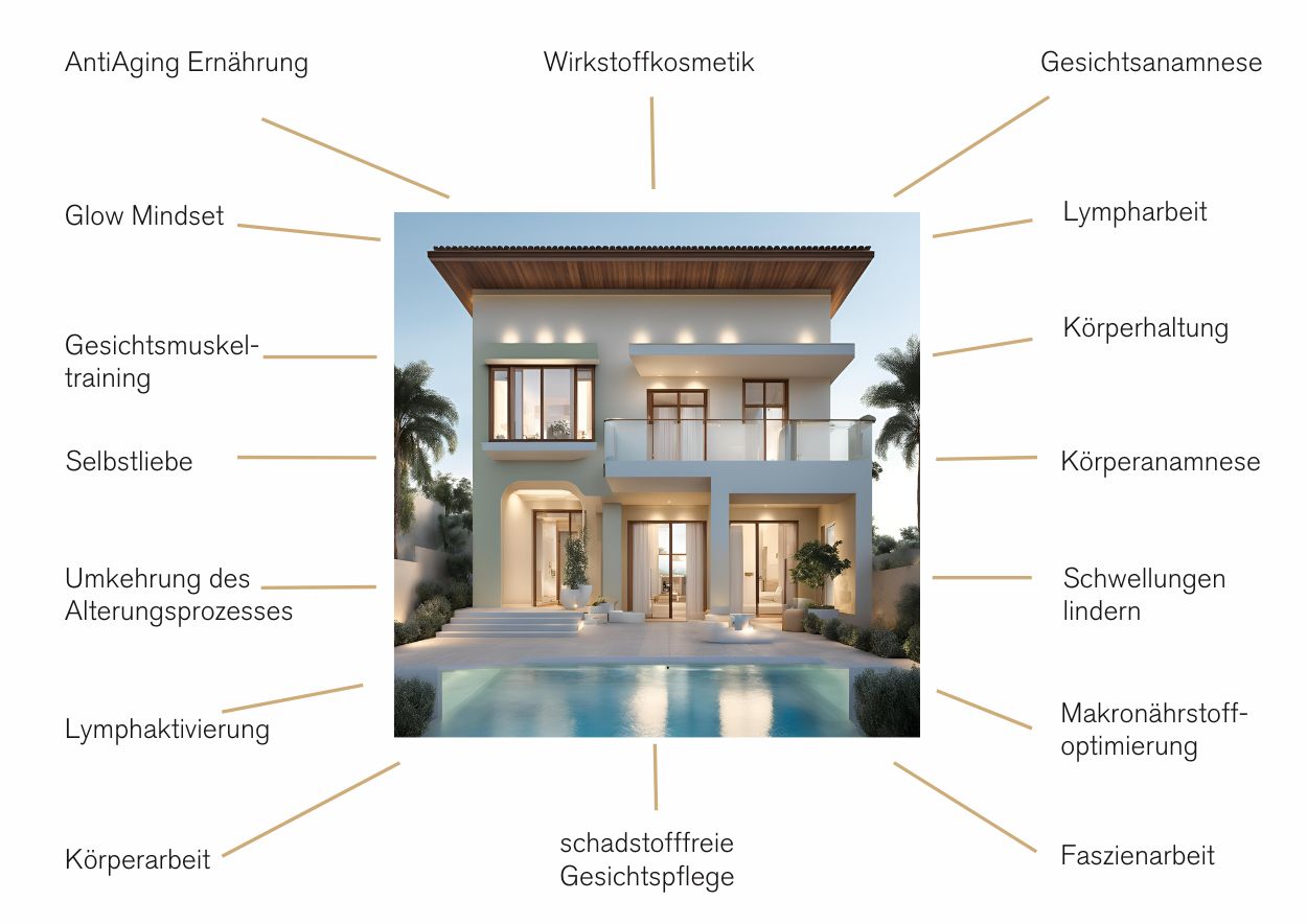 Uebersicht Phase 2 Ganzheitliches Gesundheitscoaching, Beautiful Longevity, Antiaging, gesunde Haut, Gesichtsmuskeltraining, Faszientraining, Körperarbeit, Lympharbeit, Körperhaltung